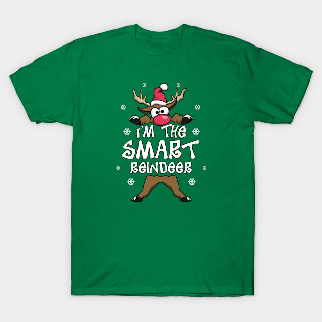 I’m The Smart Reindeer Family Matching Christmas Pajamas T-Shirt by FrontalLobe